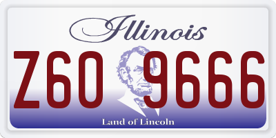 IL license plate Z609666