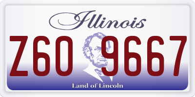 IL license plate Z609667