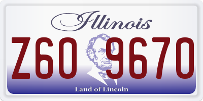 IL license plate Z609670