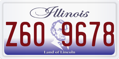 IL license plate Z609678