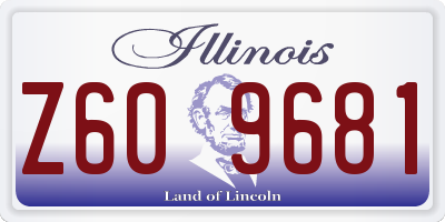 IL license plate Z609681