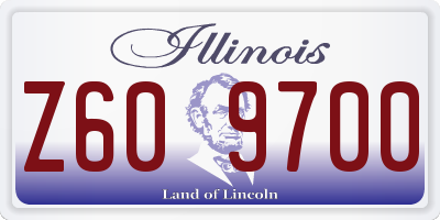 IL license plate Z609700