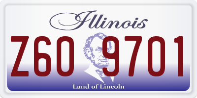 IL license plate Z609701
