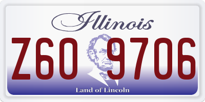 IL license plate Z609706