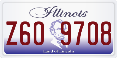 IL license plate Z609708