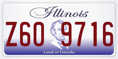 IL license plate Z609716