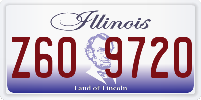 IL license plate Z609720