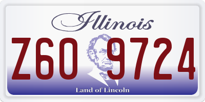IL license plate Z609724