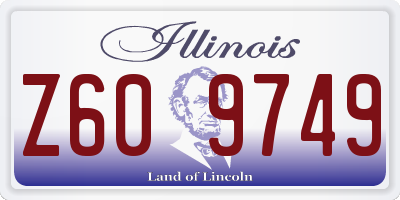 IL license plate Z609749