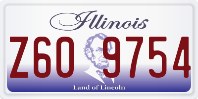 IL license plate Z609754