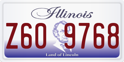 IL license plate Z609768