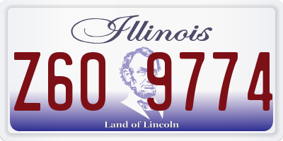 IL license plate Z609774
