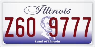 IL license plate Z609777