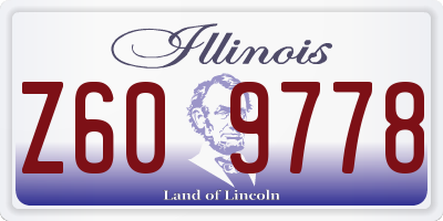 IL license plate Z609778