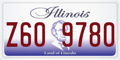 IL license plate Z609780