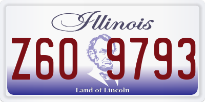 IL license plate Z609793