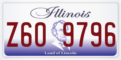 IL license plate Z609796