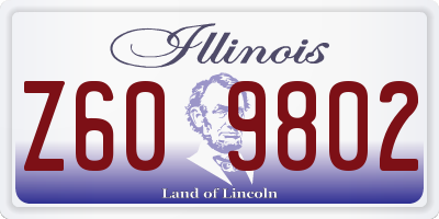 IL license plate Z609802