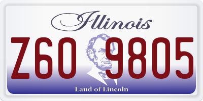 IL license plate Z609805
