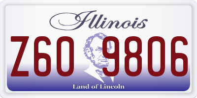 IL license plate Z609806