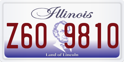 IL license plate Z609810