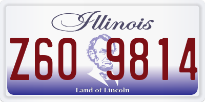 IL license plate Z609814