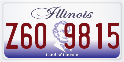 IL license plate Z609815