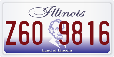 IL license plate Z609816