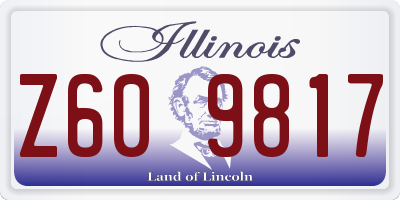 IL license plate Z609817