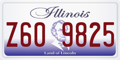 IL license plate Z609825