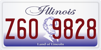 IL license plate Z609828
