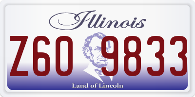IL license plate Z609833