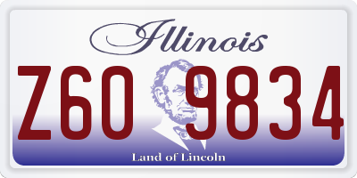 IL license plate Z609834