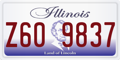 IL license plate Z609837