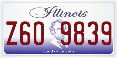 IL license plate Z609839