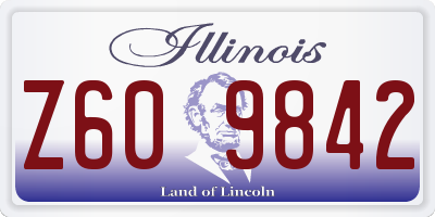 IL license plate Z609842