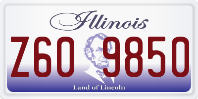 IL license plate Z609850