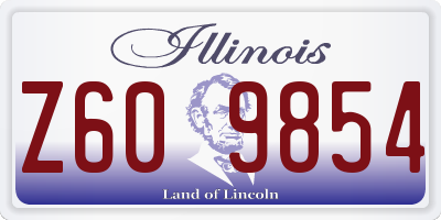 IL license plate Z609854