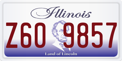 IL license plate Z609857