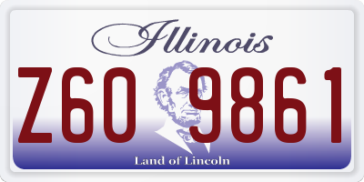 IL license plate Z609861