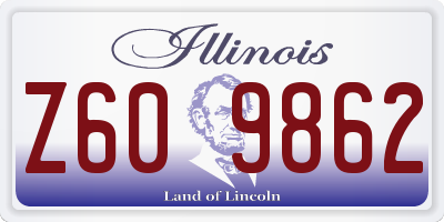 IL license plate Z609862
