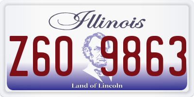 IL license plate Z609863