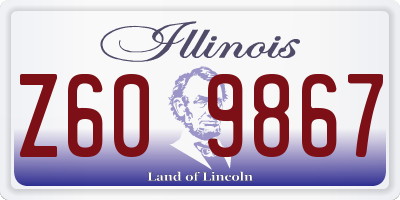 IL license plate Z609867