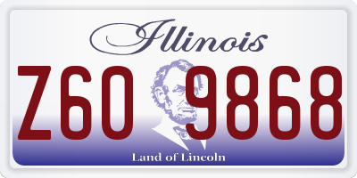IL license plate Z609868