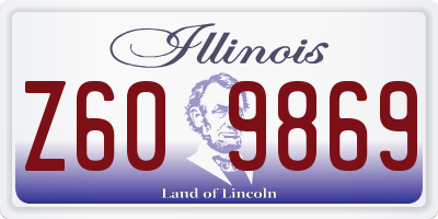 IL license plate Z609869