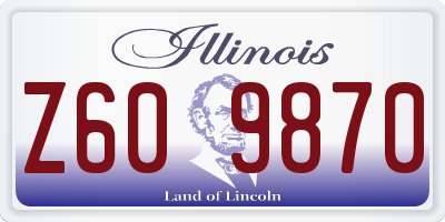 IL license plate Z609870