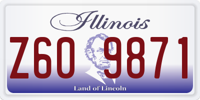 IL license plate Z609871