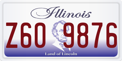 IL license plate Z609876