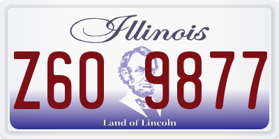 IL license plate Z609877