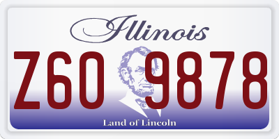 IL license plate Z609878